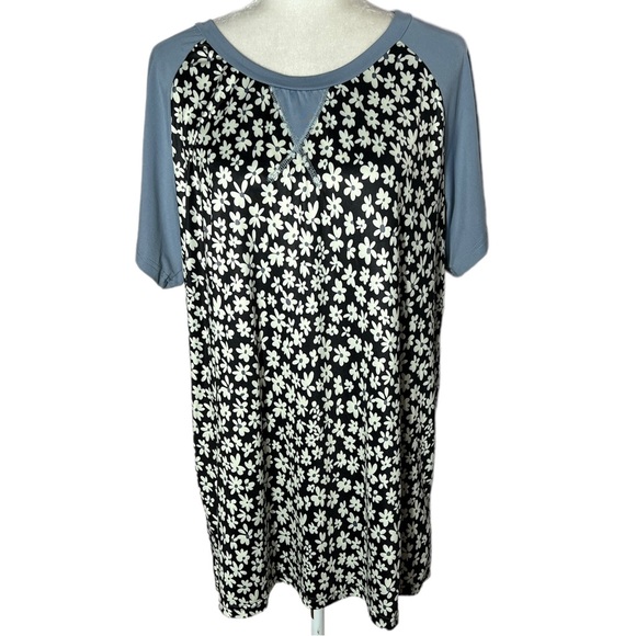 “MISSLOOK” Floral Print Tunic Blouse - Picture 1 of 11